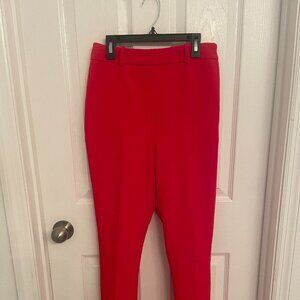 Zara Trousers High Waisted Red